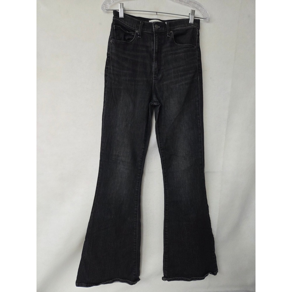 Abercrombie & Fitch Ultra High Rise Flare Jeans Washed Black 28/6L Long Inseam